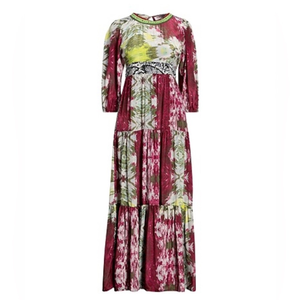 CONNOR & BLAKE Hand Crafted Tie Dye Splash Belinda Maxi Dress Women's Size Large - Picture 3 of 16